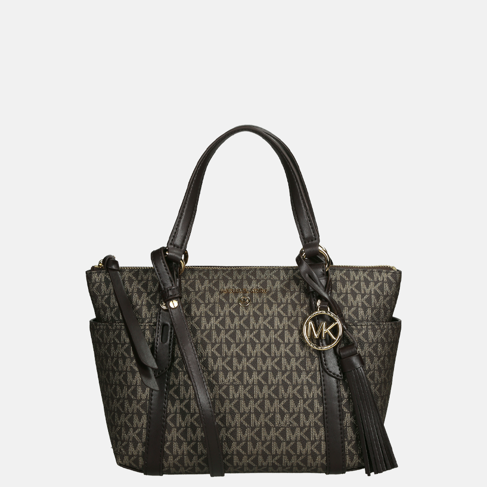 Michael Kors Sullivan handtas brown/pale gold bij Duifhuizen