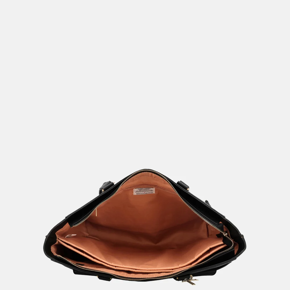 Loulou Essentiels Celine shopper met laptopvak 15.6 inch zwart bij Duifhuizen