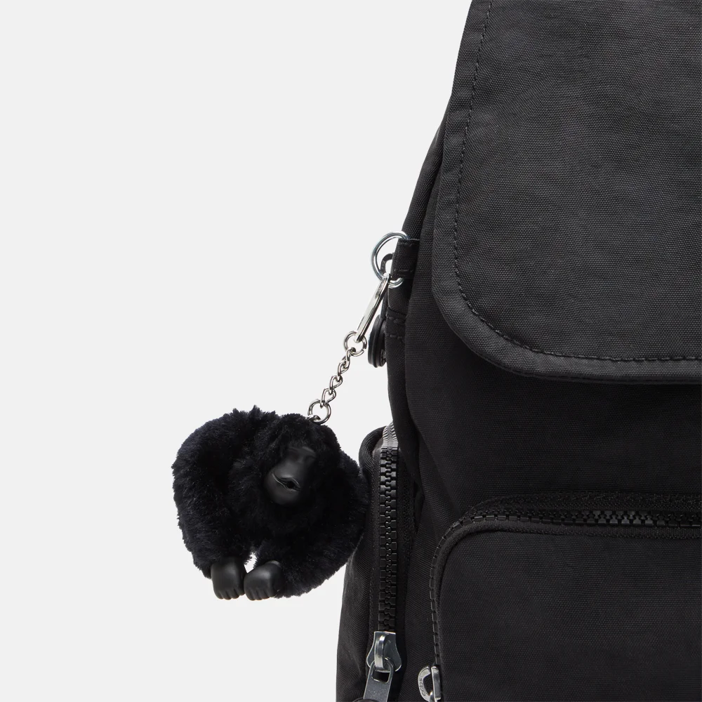 Kipling City Zip rugzak mini black noir bij Duifhuizen