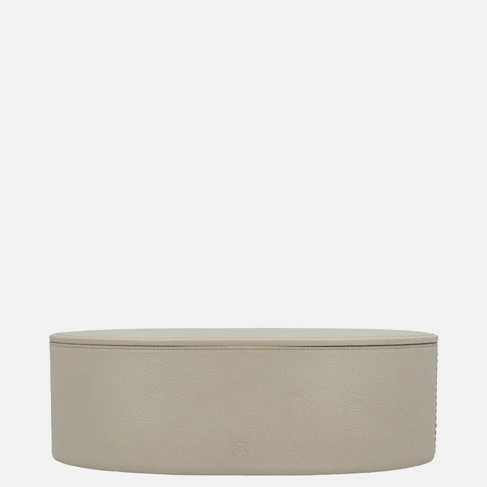 Chamada leren opbergbox ovaal effen L beige bij Duifhuizen