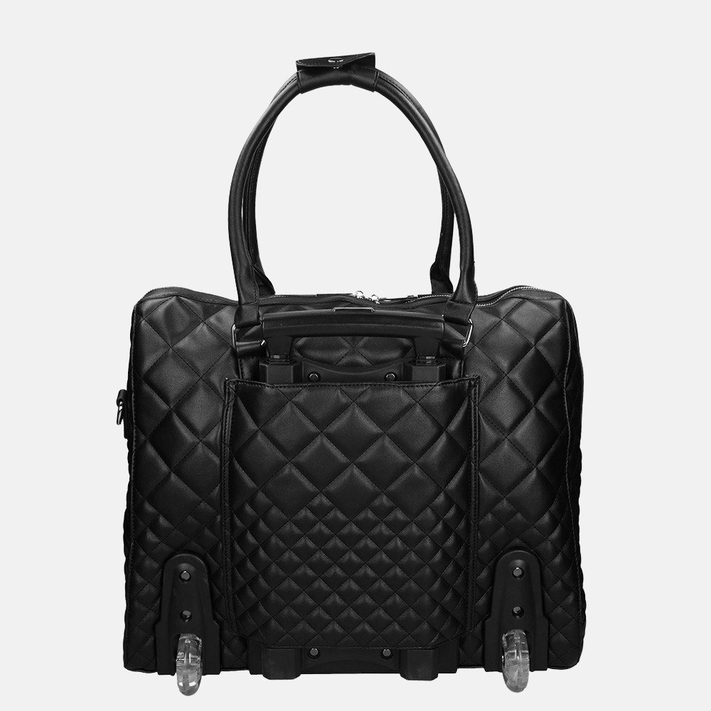 Olivia Lauren Black Night laptop trolley black bij Duifhuizen