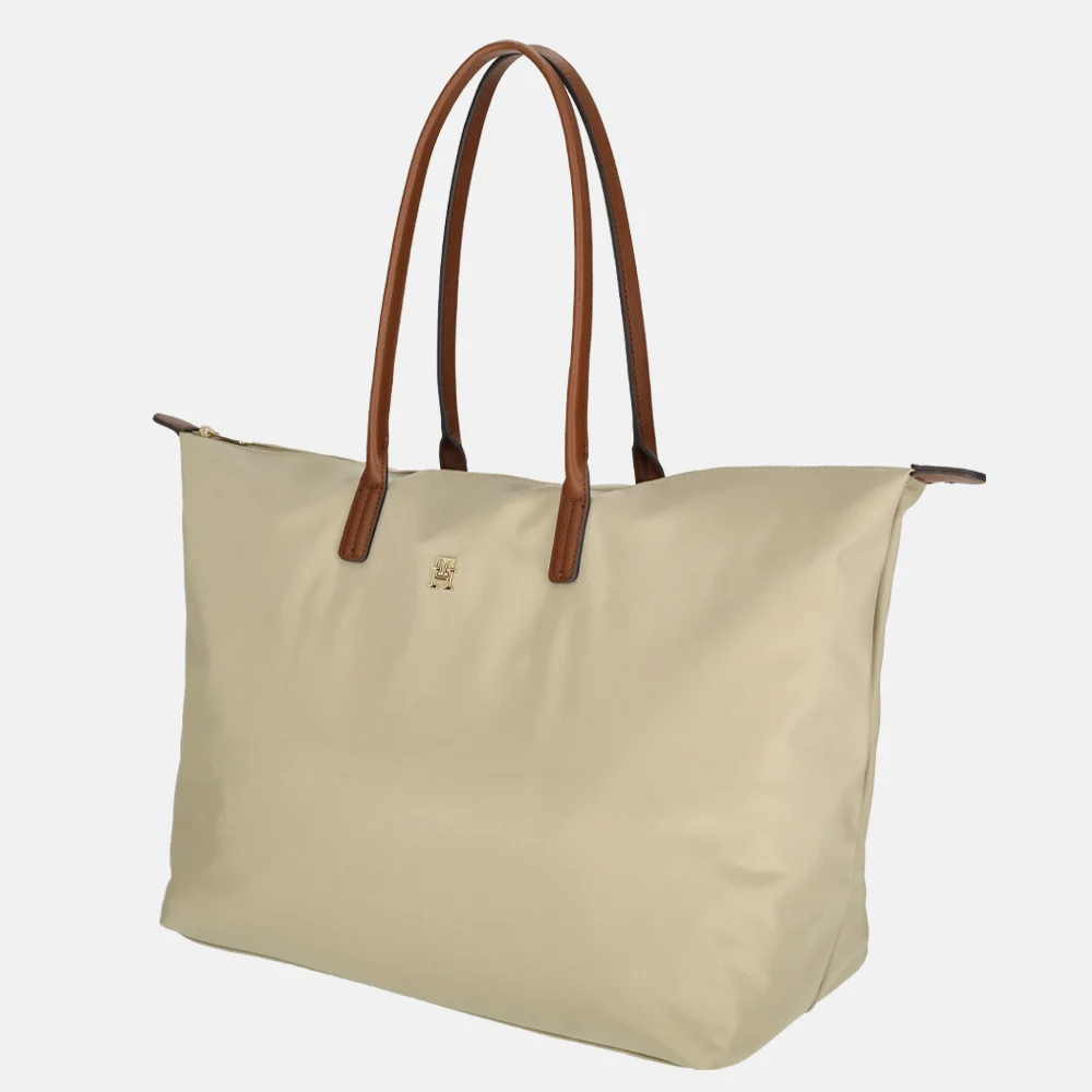 Tommy Hilfiger Popette maxi shopper Sandalwood bij Duifhuizen