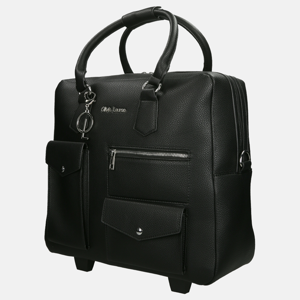 Olivia Lauren Onyx business trolley 15.6 inch zwart bij Duifhuizen