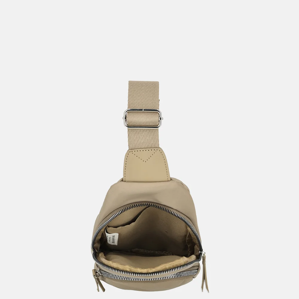 Enrico Benetti Caroline crossbody tas taupe bij Duifhuizen