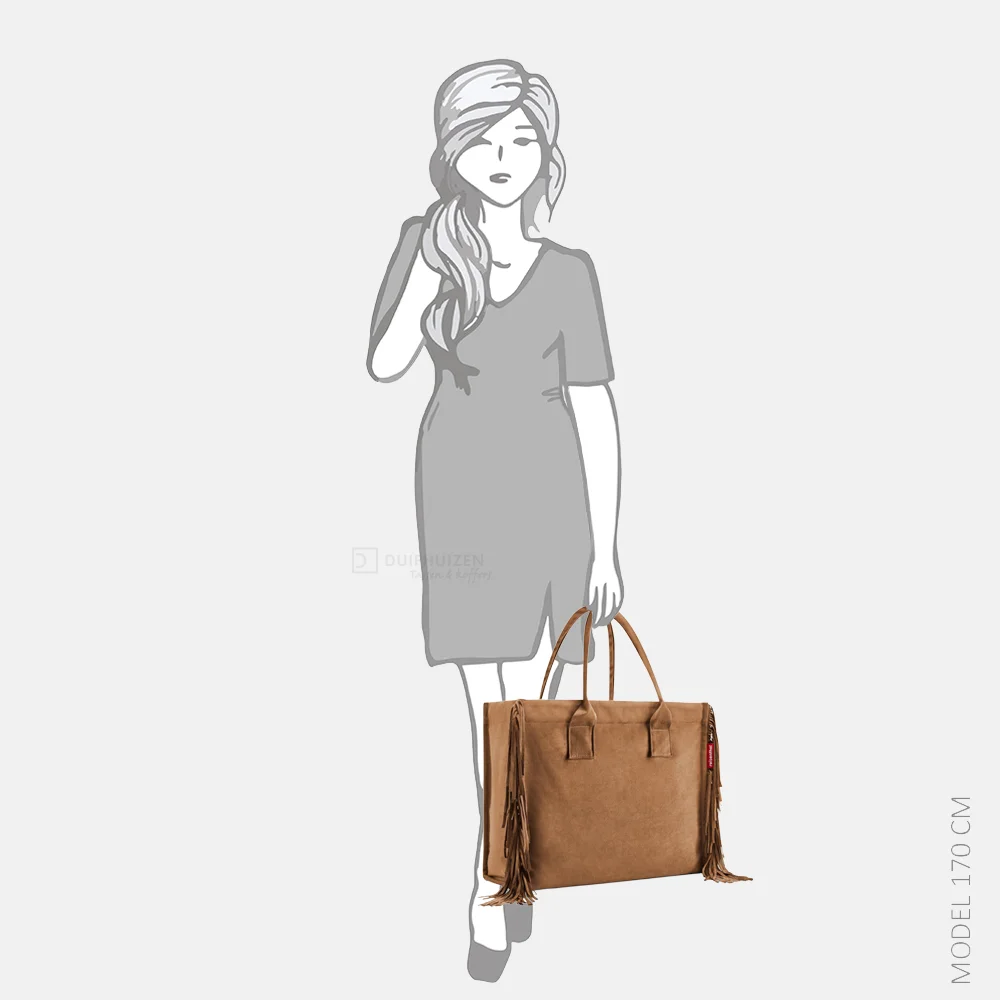 Reisenthel Daily Western shopper franjes cognac bij Duifhuizen