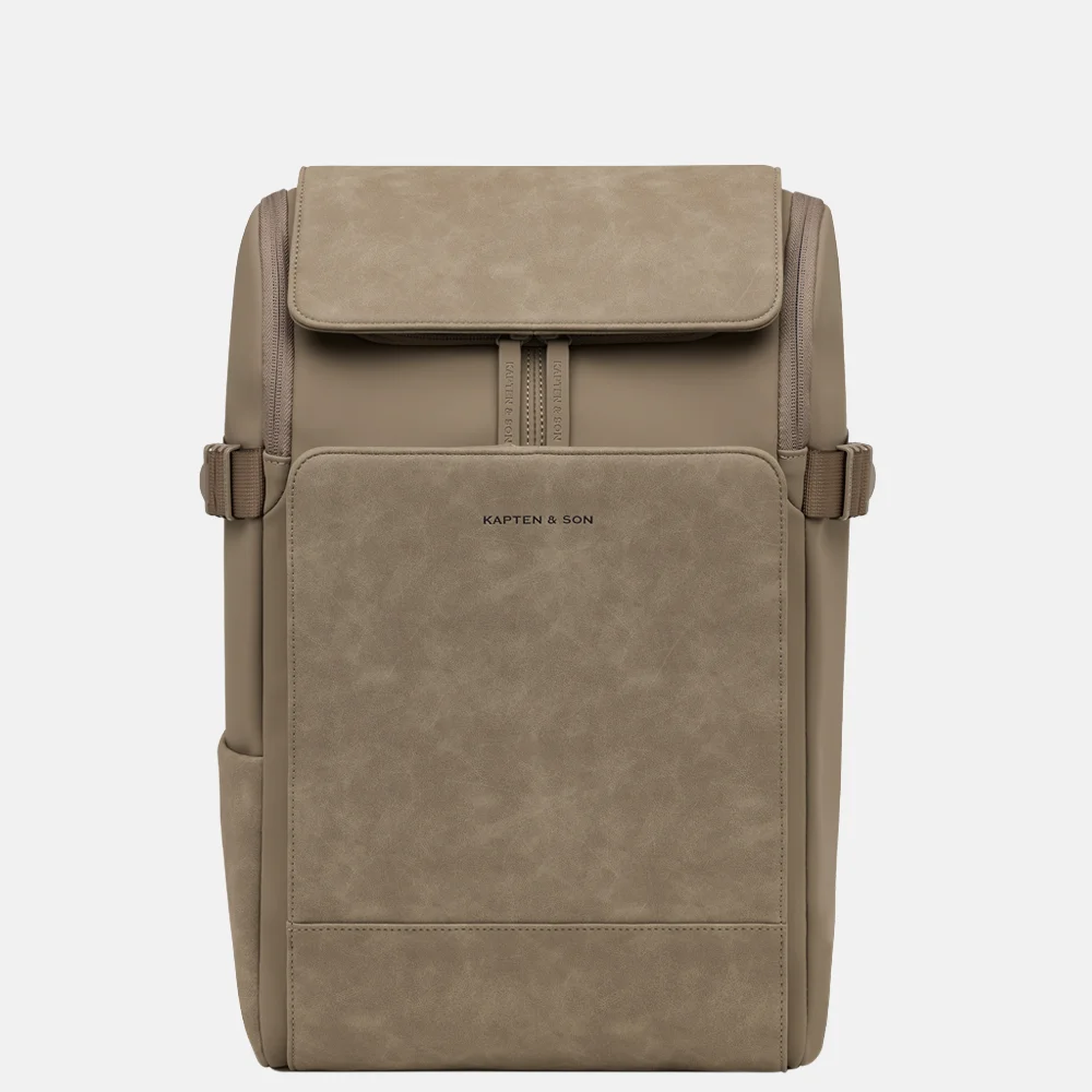 Kapten & Son Bali laptoprugzak M 15 inch walnut bij Duifhuizen