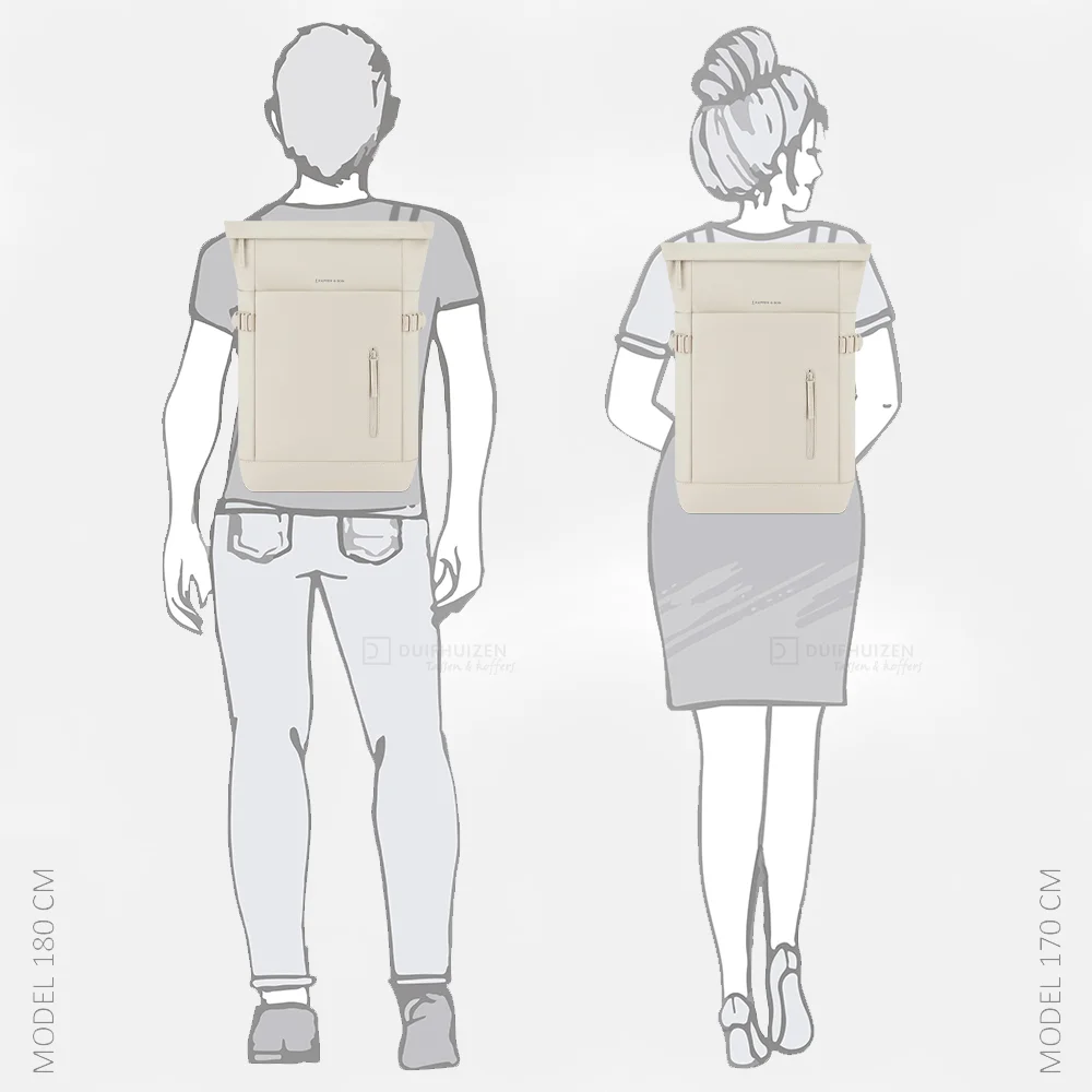 Kapten & Son HELSINKI 2.0 laptoprugzak sandstone bij Duifhuizen