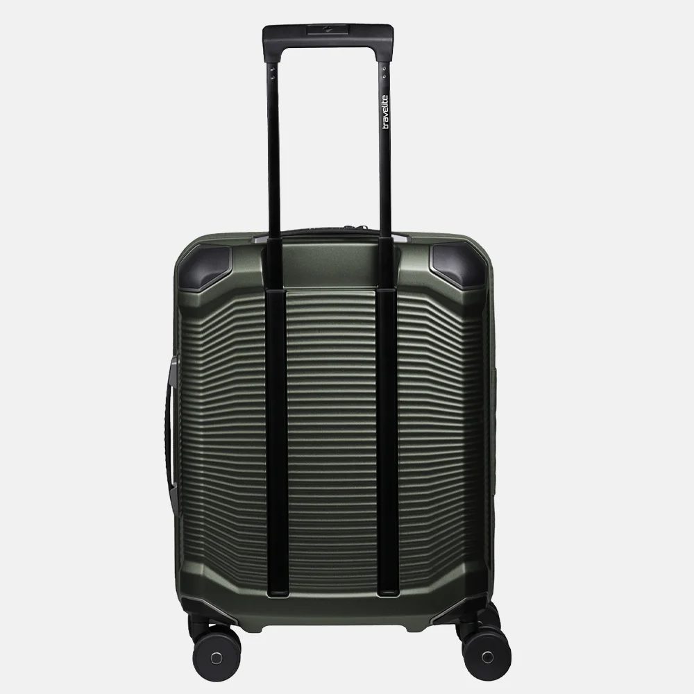 Travelite Millennium Frontpocket handbagage koffer 55 cm 15 inch pine green bij Duifhuizen