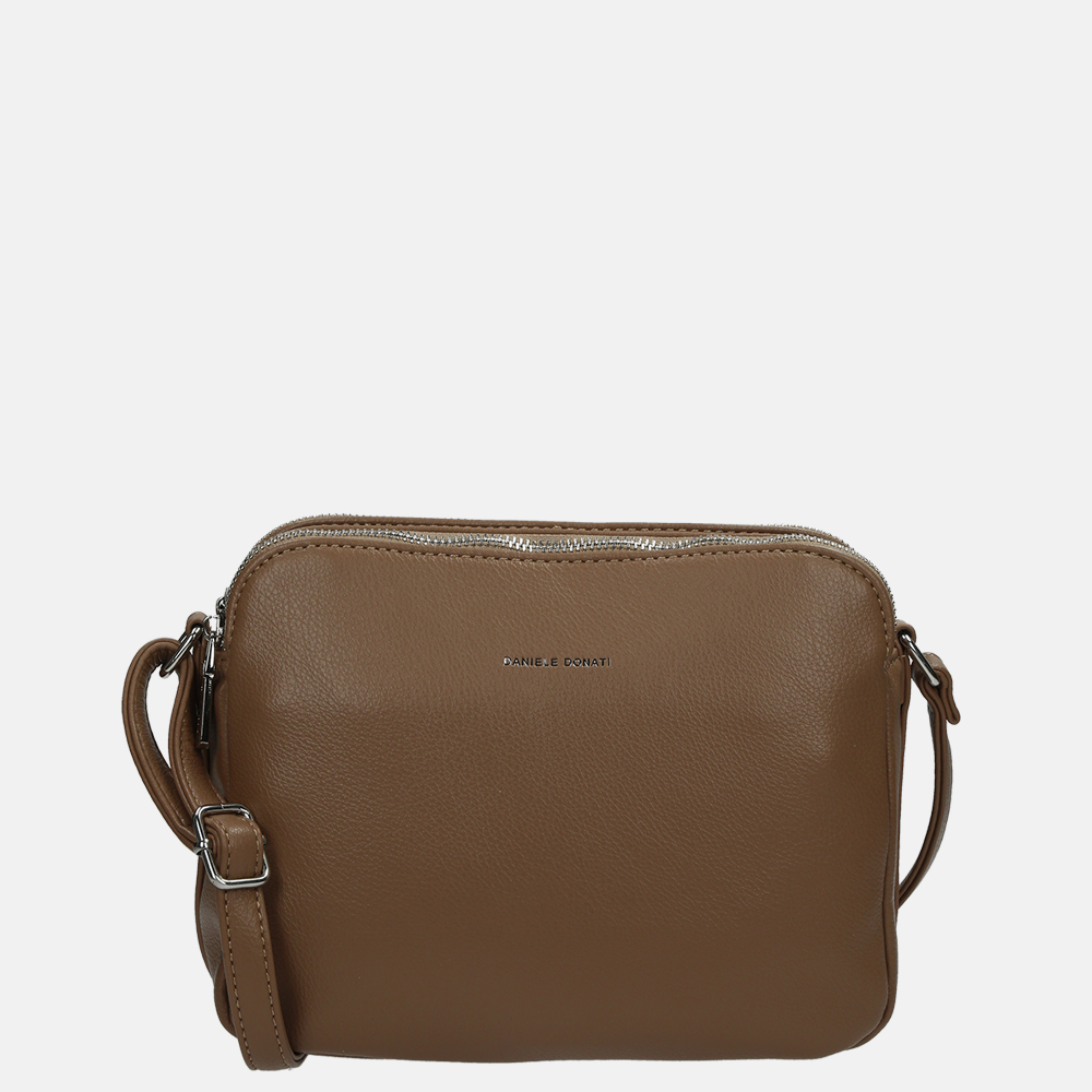 Daniele Donati crossbody tas taupe bij Duifhuizen