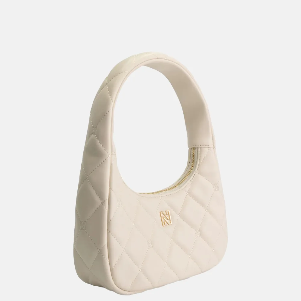 Nikkie Isla Diamond schoudertas cream bij Duifhuizen