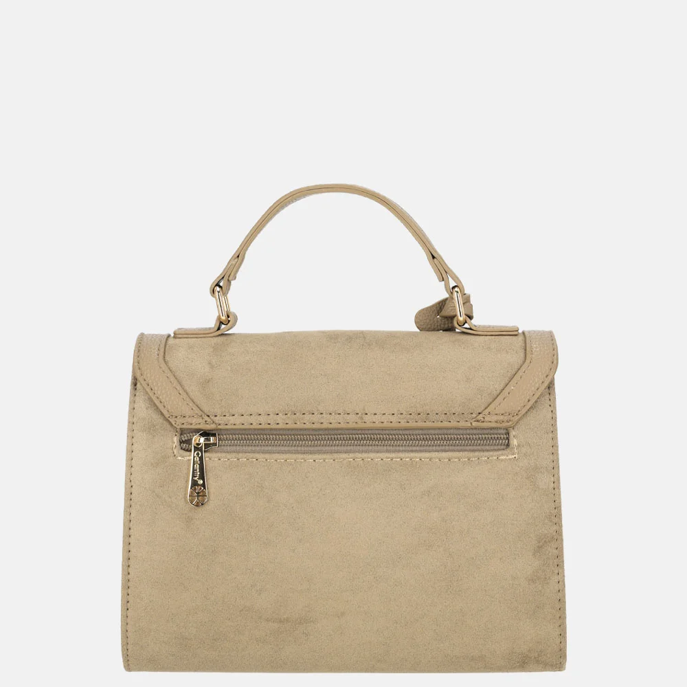 Firenze handtas suedine dark taupe bij Duifhuizen