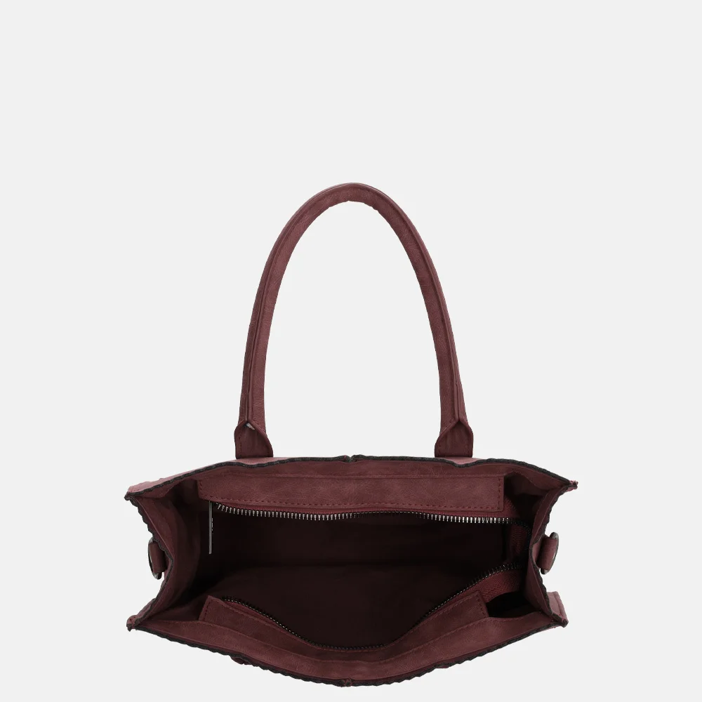 Zebra Trends Lisa handtas M bordeaux rood bij Duifhuizen
