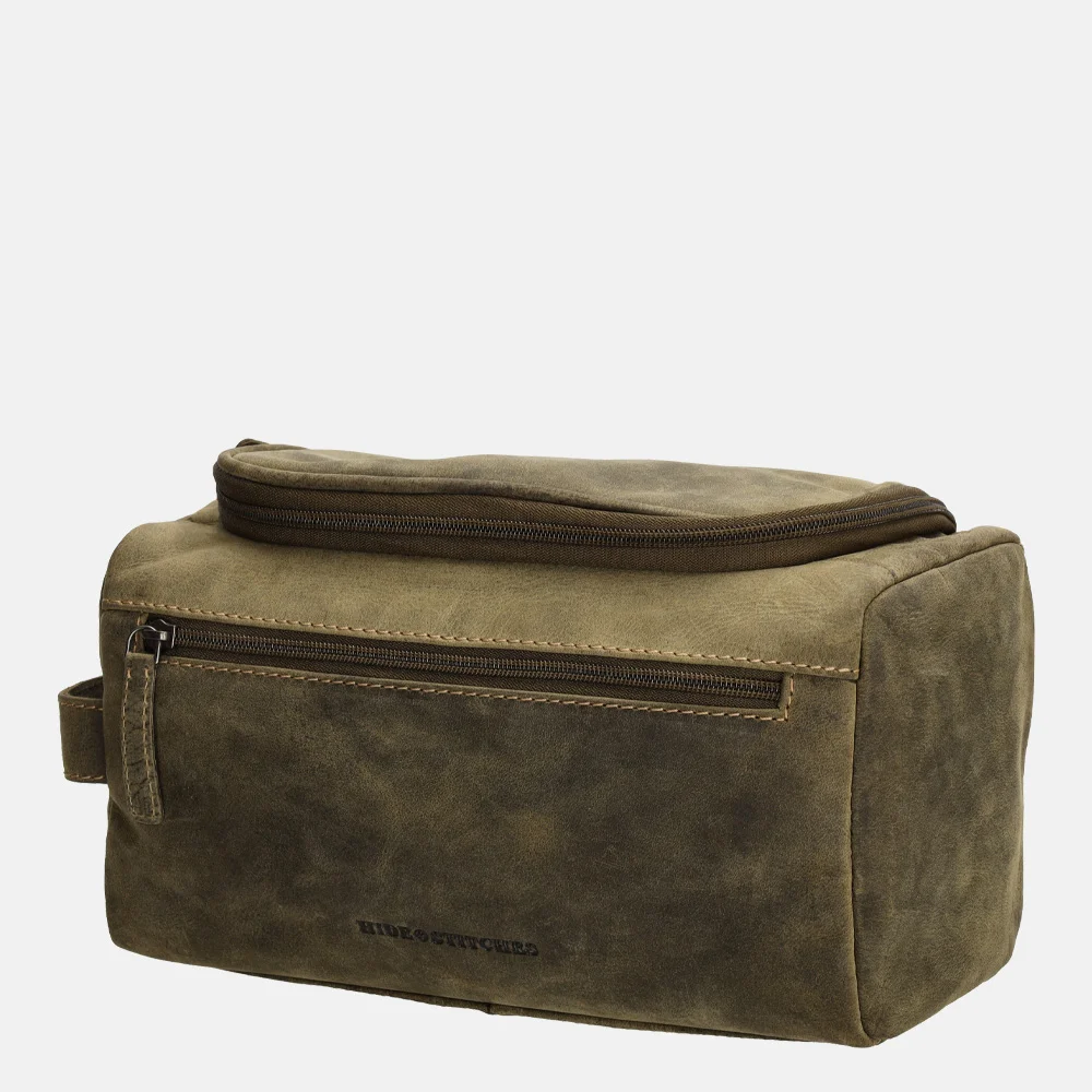 Hide & Stitches Idaho toilettas olijfgroen bij Duifhuizen