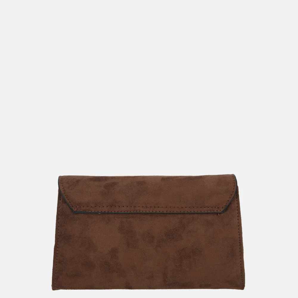 Firenze clutch suedine coffee bij Duifhuizen