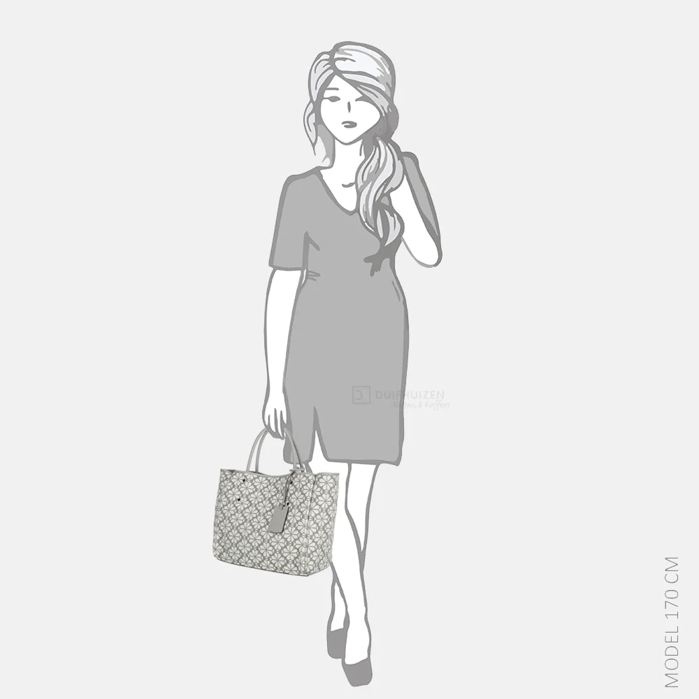 Kate Spade Flower Jacquard M handtas grey multi bij Duifhuizen