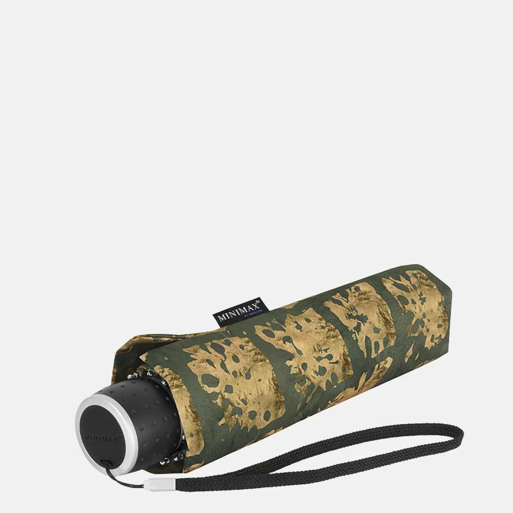 Impliva opvouwbare paraplu beige groen multi bij Duifhuizen