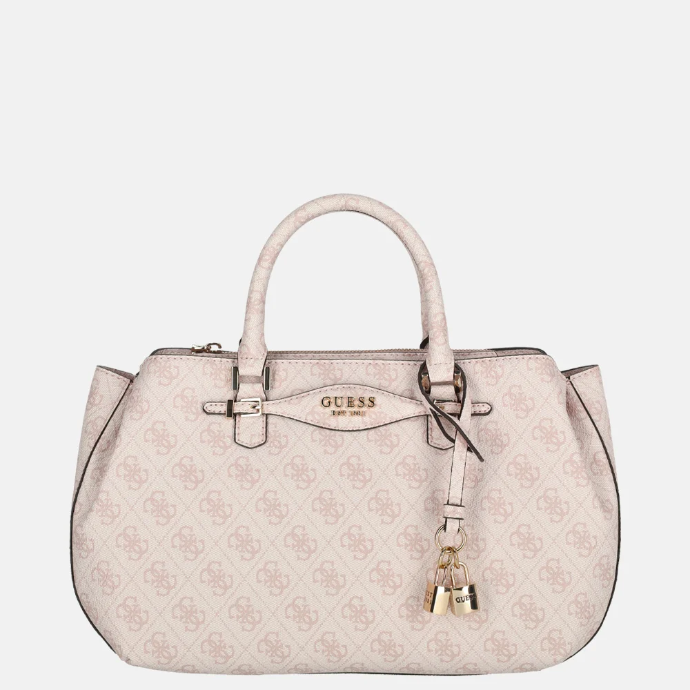 Guess Katya girlfriend satchel handtas rose water logo bij Duifhuizen