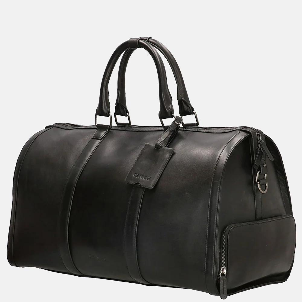 Genicci Charles weekendtas 55 cm zwart bij Duifhuizen