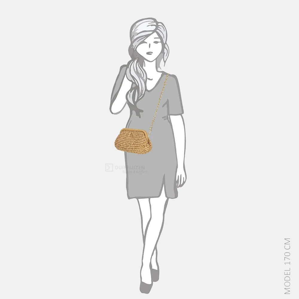Flora & Co clutch riet naturel bij Duifhuizen