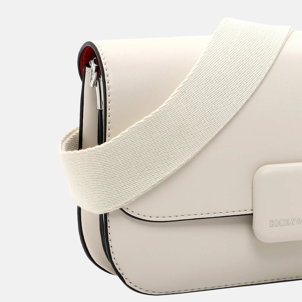 Emily & Noah Elisa crossbody tas ecru bij Duifhuizen