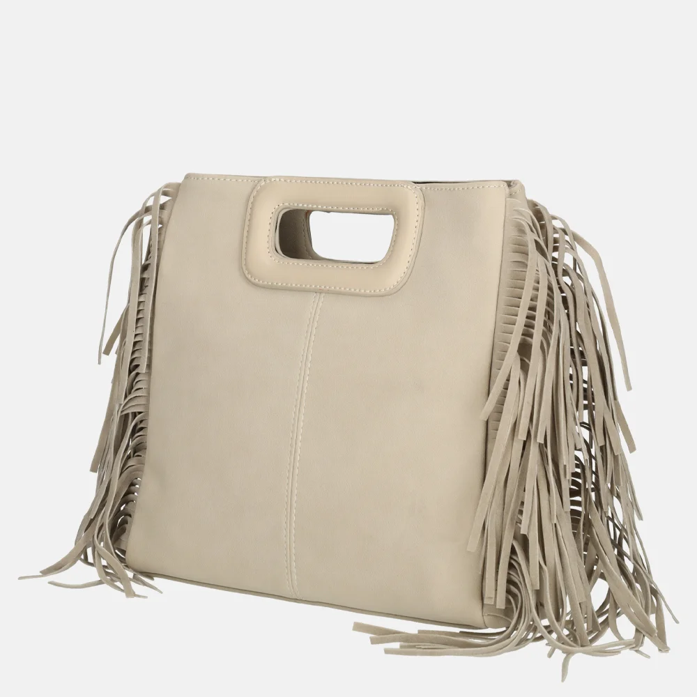 Firenze handtas franje beige bij Duifhuizen
