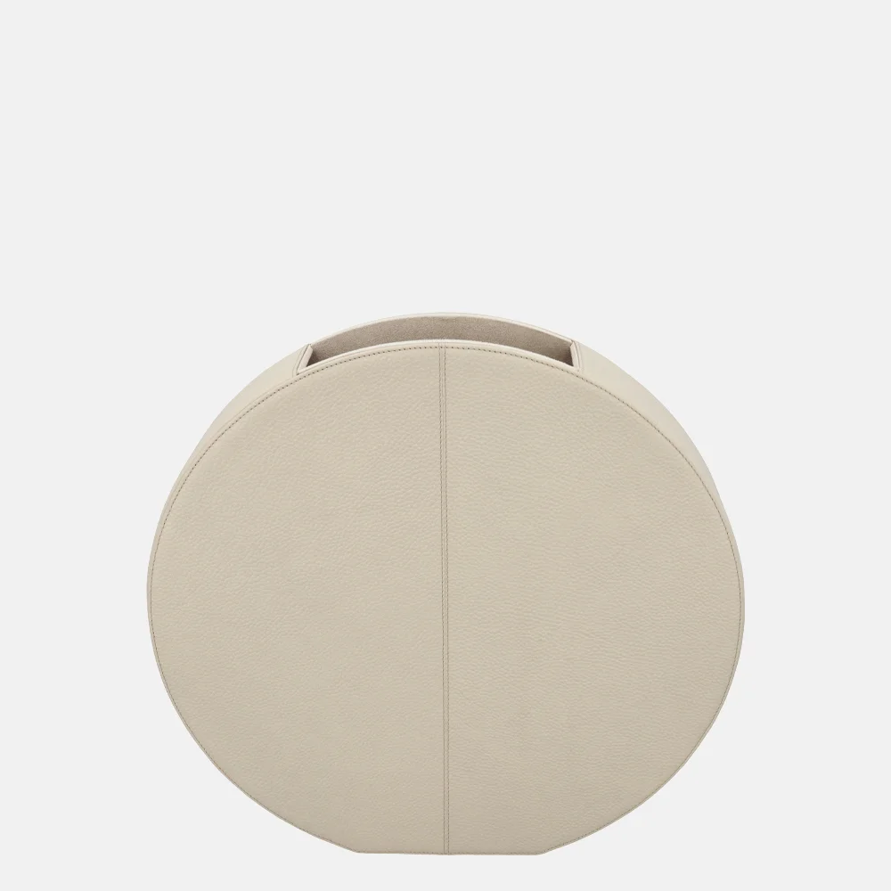 Chamada leren vaas effen medium beige bij Duifhuizen