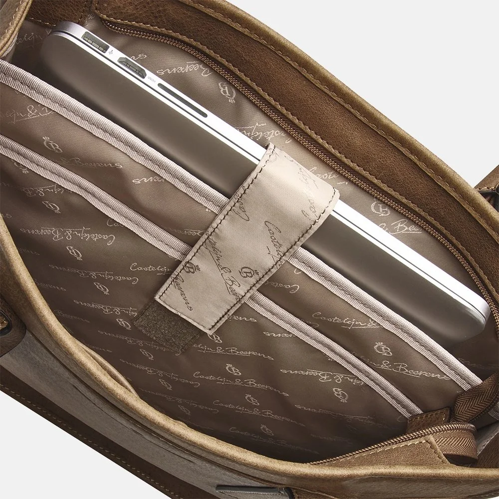 Castelijn en Beerens Carisma laptoptas 15.6 inch cognac bij Duifhuizen