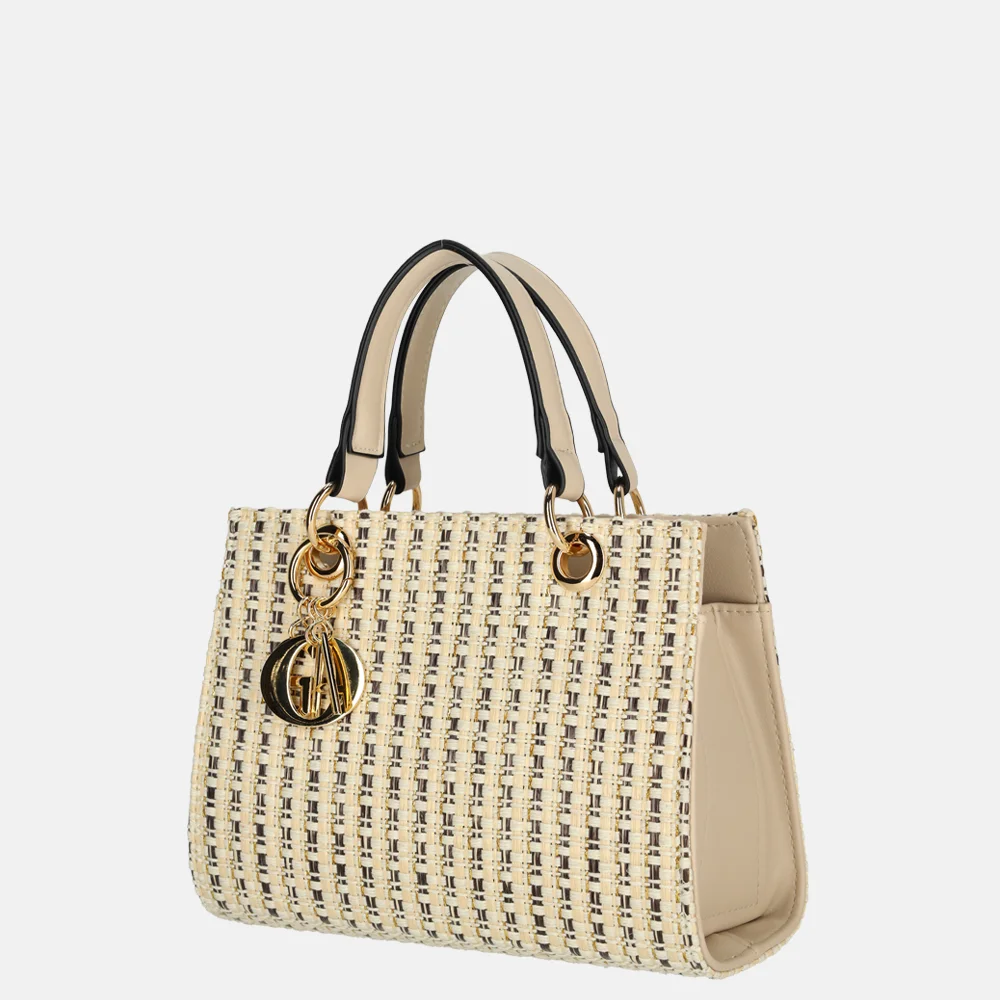 Firenze Bouclé handtas beige bij Duifhuizen