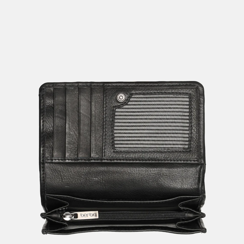 Berba Lucca overslag portemonnee S black bij Duifhuizen