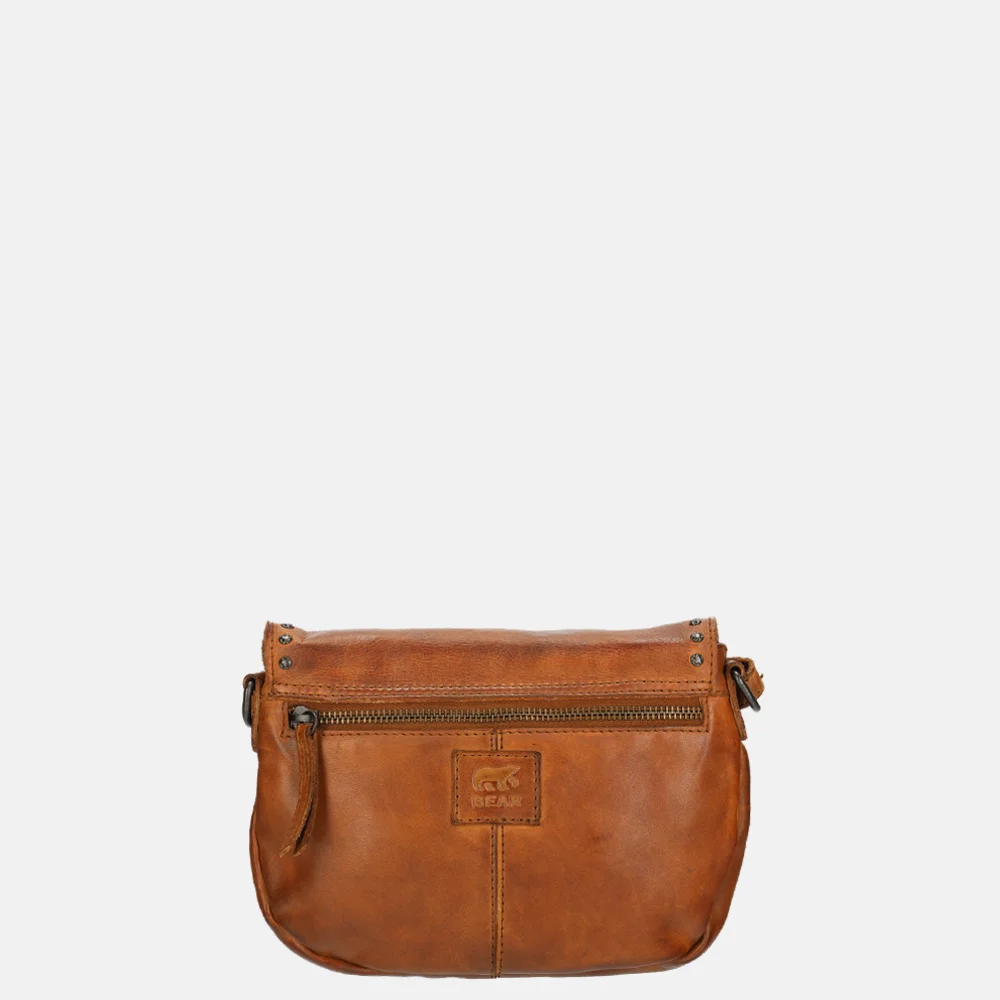 Bear Design crossbody tas studs cognac bij Duifhuizen