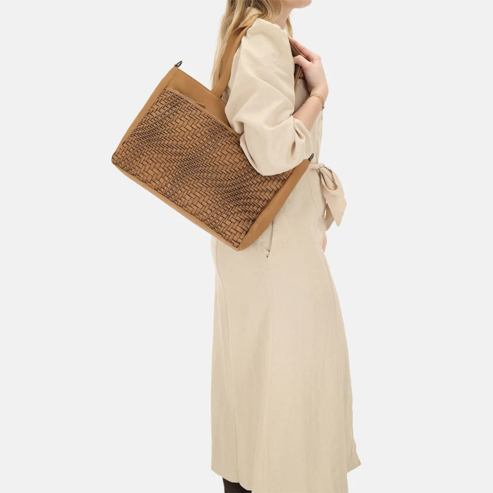 Hide & Stitches Inspired shopper zand bij Duifhuizen