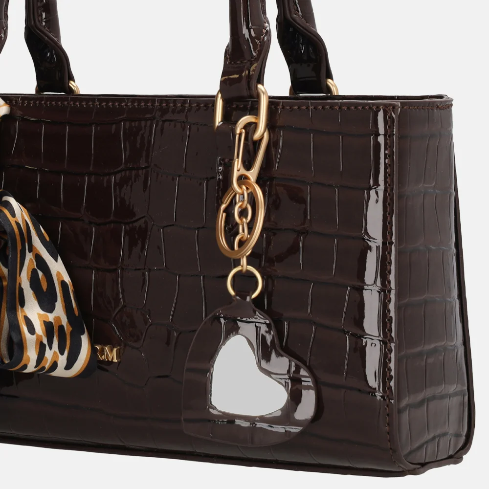 Charm London Knightbridge handtas donkerbruin bij Duifhuizen