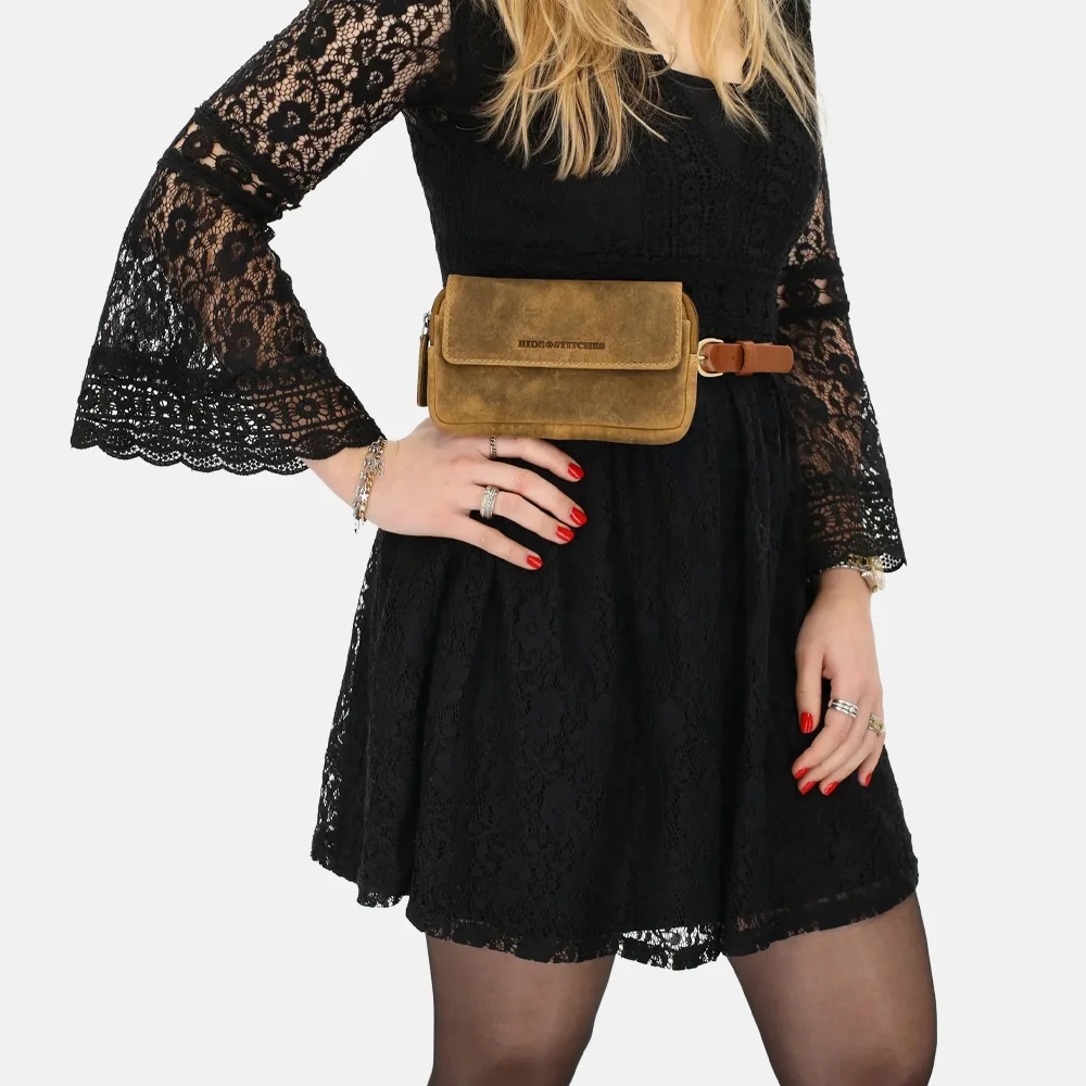 Hide & Stitches riementasje brown bij Duifhuizen
