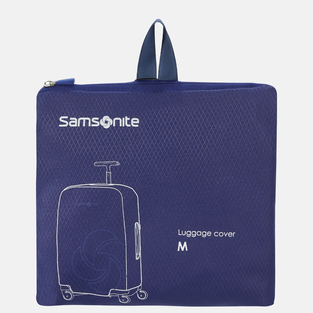 Samsonite Foldable Luggage Cover kofferhoes M mid.blue bij Duifhuizen