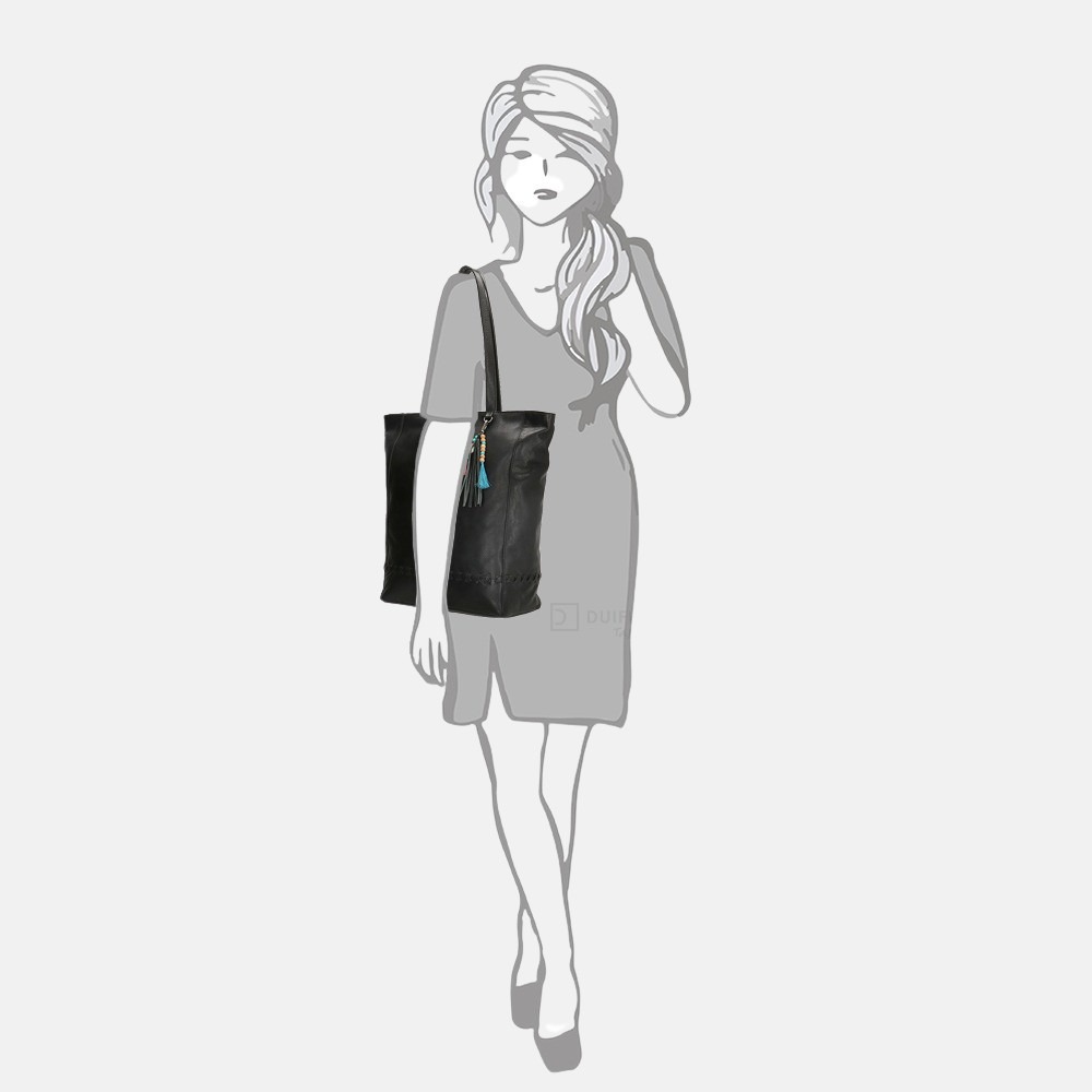 Micmacbags Friendship shopper black bij Duifhuizen