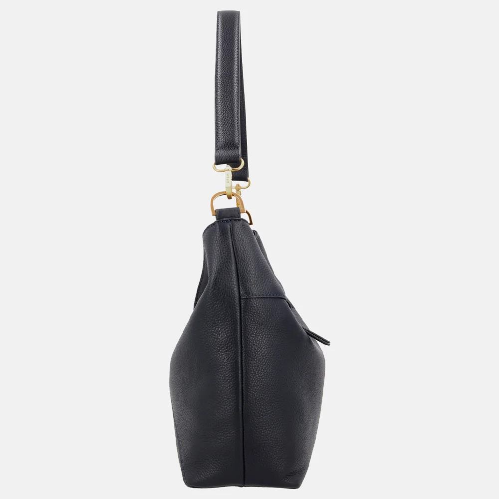 Loulou Essentiels Sabine buideltas dark blue bij Duifhuizen