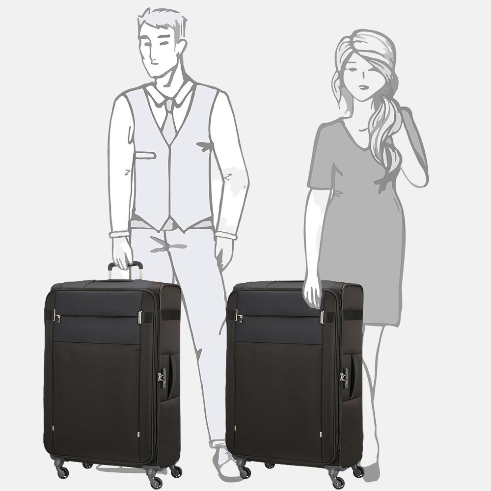 Samsonite Citybeat Spinner koffer 78 cm black bij Duifhuizen