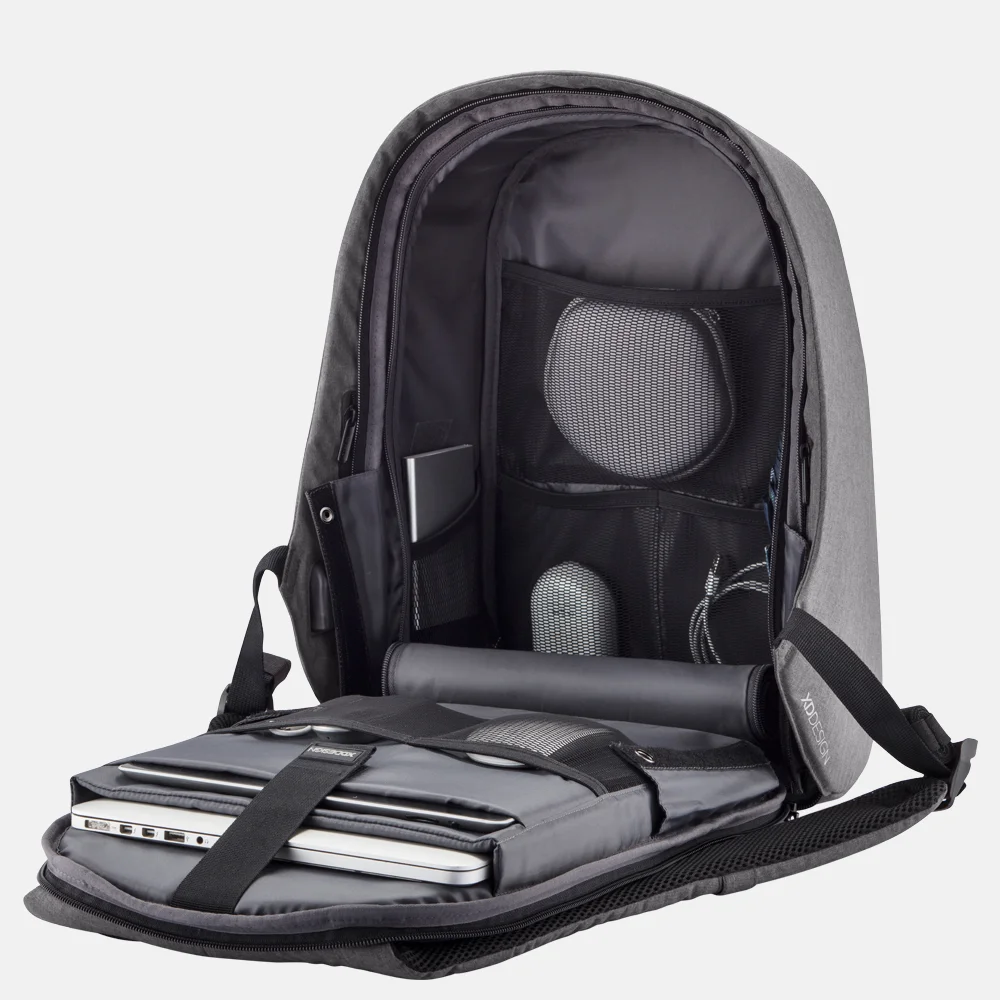 XD Design  Bobby Hero Regular rugzak 15.6 inch grey bij Duifhuizen