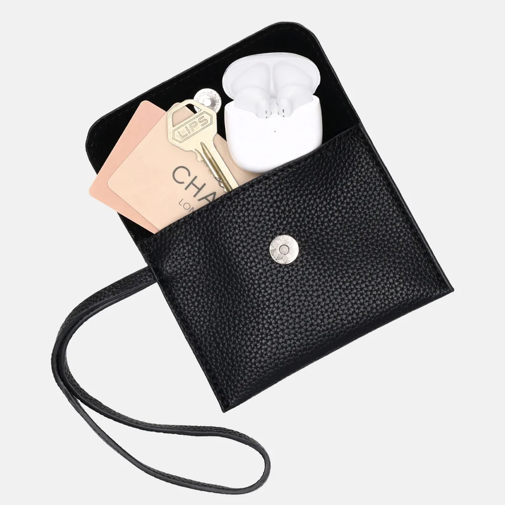 Charm London Debossed shopper M zwart bij Duifhuizen