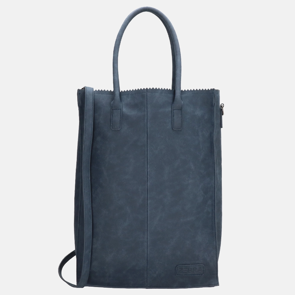 Zebra Trends Rosa shopper 15.6 inch XL jeansblauw