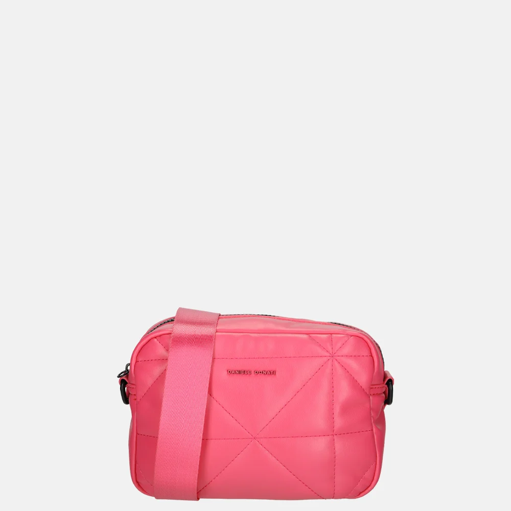 Daniele Donati puffy crossbody tas fuchsia bij Duifhuizen