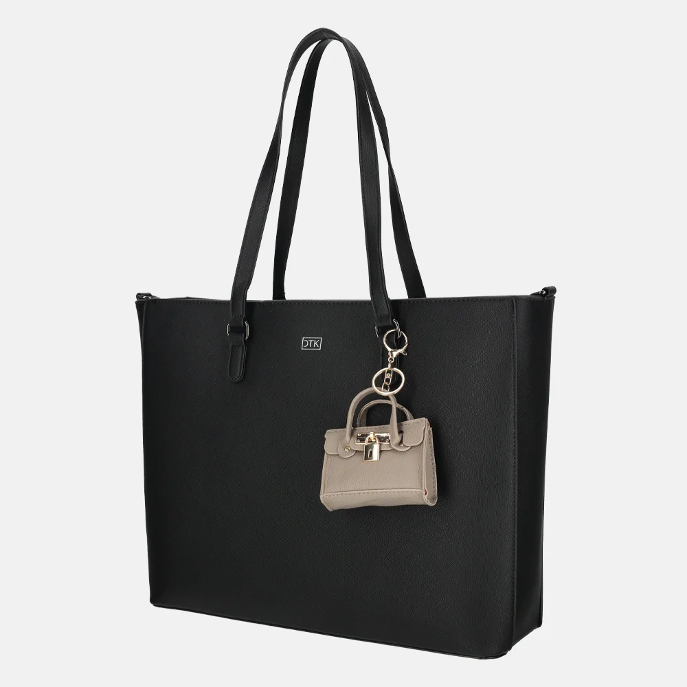 Charm London bag charm/tassenhanger taupe bij Duifhuizen