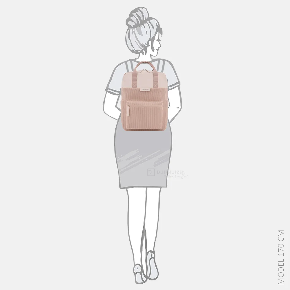 Kapten & Son Bergen Pro Corduroy rugzak 15 inch rose clay bij Duifhuizen