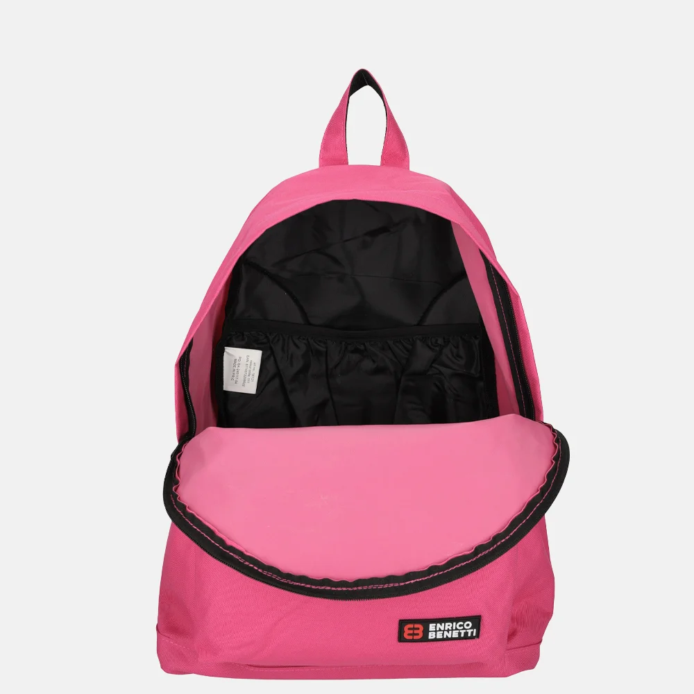 Enrico Benetti Amsterdam rugzak 15 inch fuchsia bij Duifhuizen