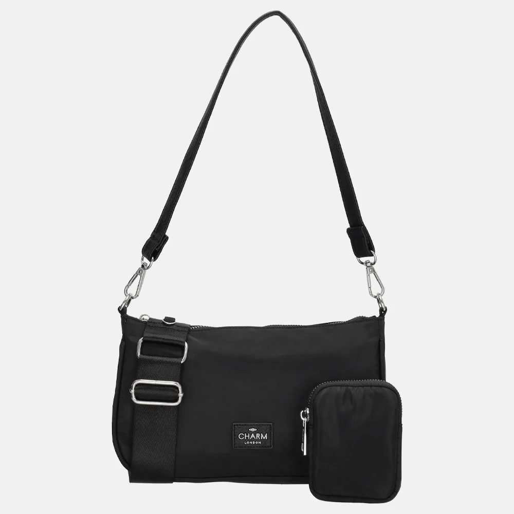 Charm London crossbody tas zwart bij Duifhuizen