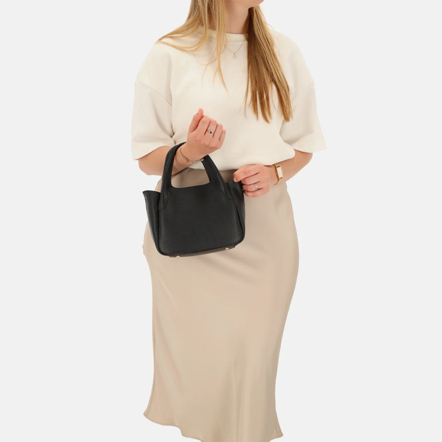 Charm London handtas zwart bij Duifhuizen