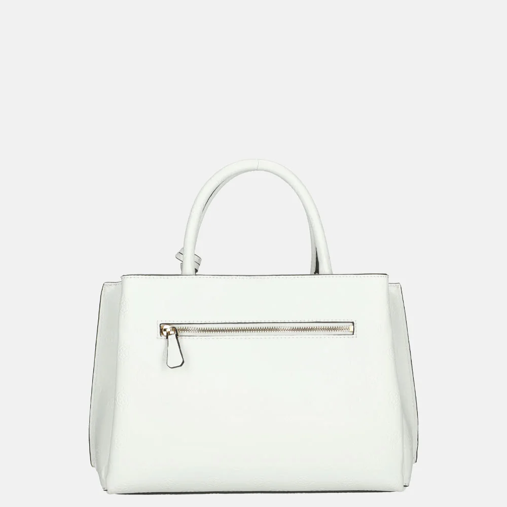Guess Jena Elite luxury satchel handtas white logo bij Duifhuizen