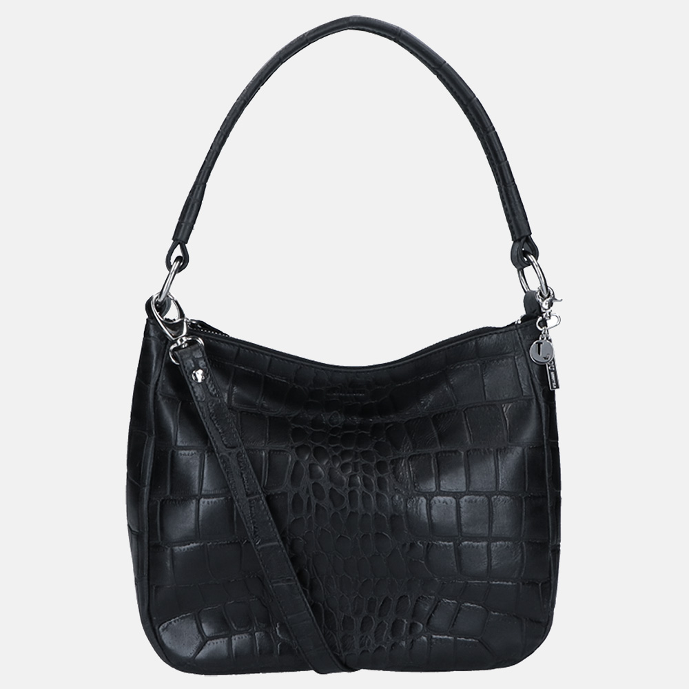 LouLou Essentiels Vintage Croco schoudertas black