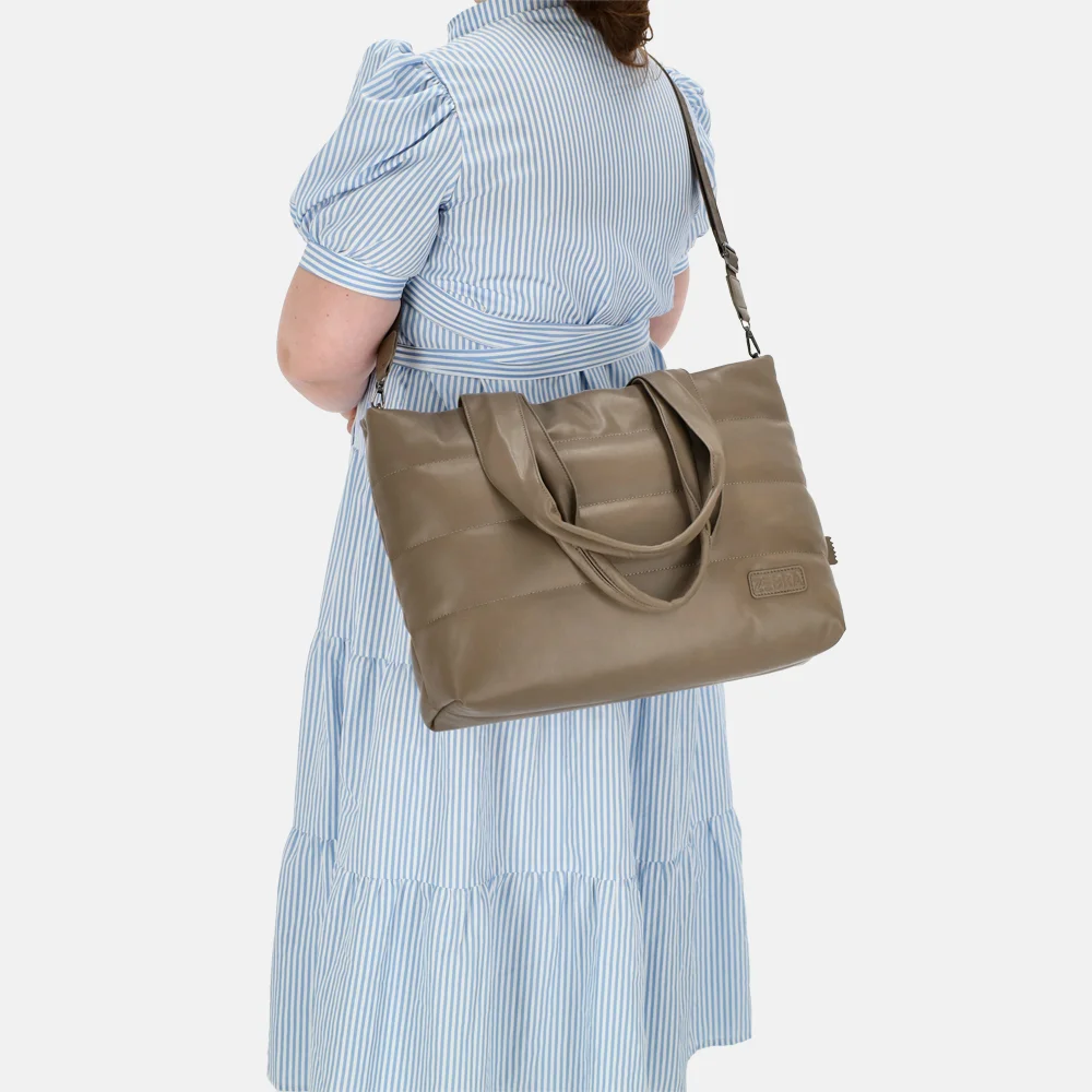 Zebra Trends Evie shopper taupe bij Duifhuizen