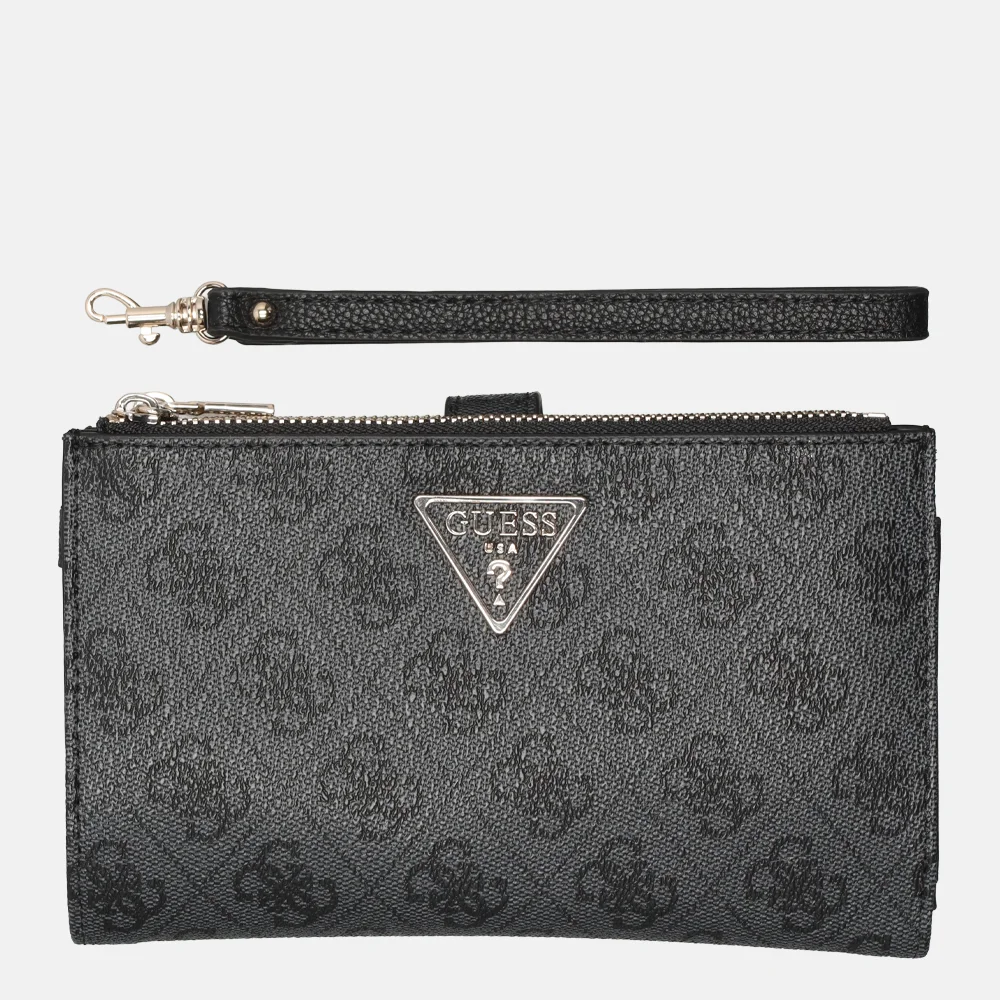 Guess Laurel II zip organizer portemonnee coal logo
